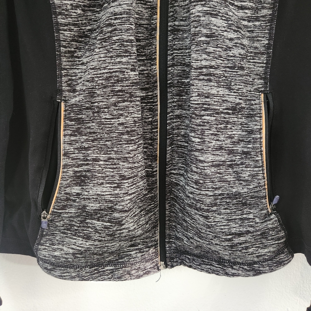Tangerine Fitted Full Zip Athletic Jacket Grey & Black Women XLarge - Picture 7 of 16